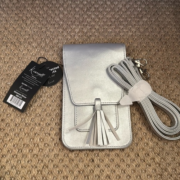 K. Carroll Accessories Harper Crossbody Bag in silver. New with tags - Picture 1 of 5